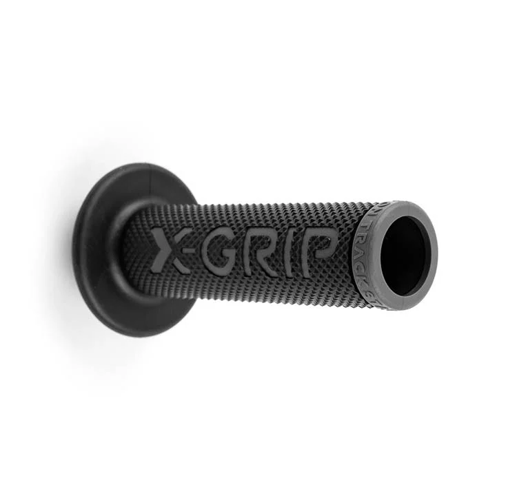 Грипсы X-GRIP BRAAAAP Grips открытые черно серые с отверстиями под защиту рук