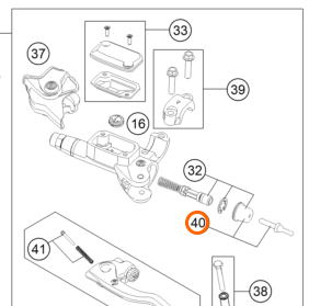 олкатель поршня сцепления с пыльником KTM OEM 54802046000