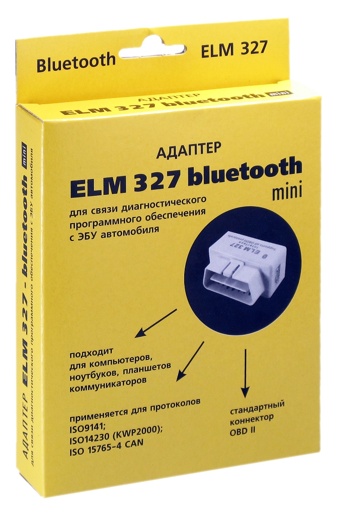 Диагностический адаптер ELM Bluetooth 327 Mini