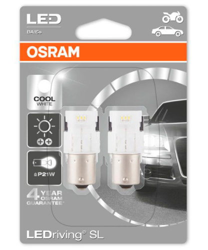 P21W Osram LED 6000K 2.0W Cool White 7458CW-02B (бл.2)