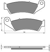 Комлект тормозных колодок GoldFren 041 K5 передние Beta Honda, Kawasaki