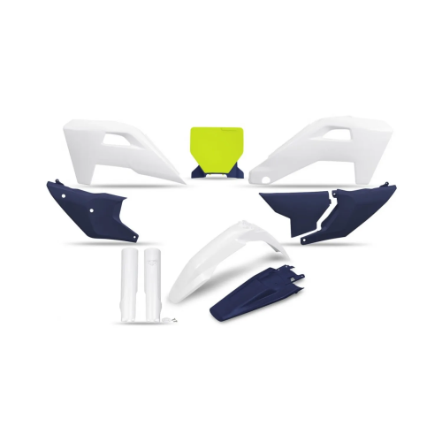 Комплект пластика Ufo HUKIT630F@444 Husqvarna Кросс 2023+ Эндуро 2024+ белый синий