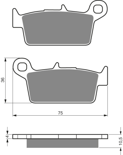 Комлект тормозных колодок GoldFren 003 K5 задние Honda, Kawa, Suzuki, Yamaha