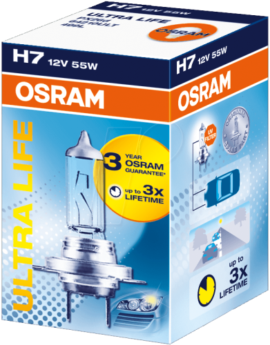 H7 Osram Ultra Life 12V 55W 64210ULT