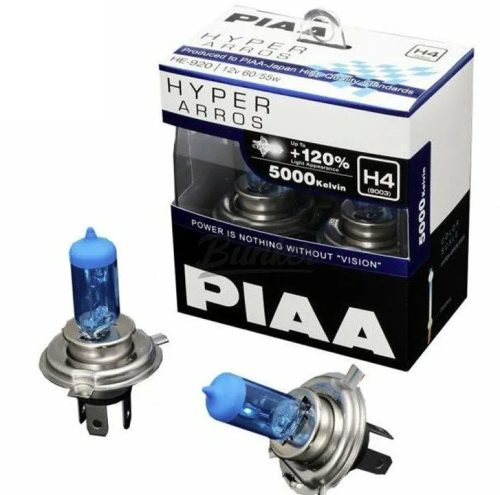 H4 PIAA 12V HYPER ARROS 5000K (2 шт, HE-920-H4)