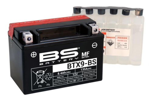 Аккумулятор для мотоцикла BS Battery BTX9-BS YTX9-BS