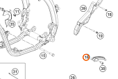 Успокоитель цепи KTM OEM A46003053000EB Оранжевый SX-F 2023+ 16-ая позиция на схеме