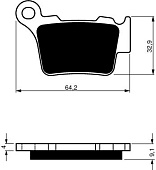 Комлект тормозных колодок GoldFren 191 K5 задние KTM OffRoad