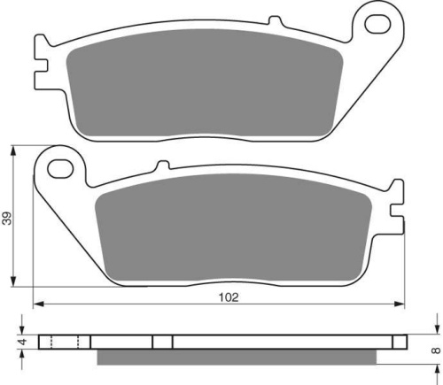 Комлект тормозных колодок GoldFren 022 S3 передние Honda