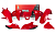 Комплект пластика RTech R-KITGAS-RG0-521 GasGas Кросс 2019-2022, Эндуро 2020-2023 красный