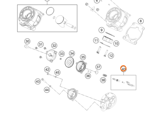 Шторка KTM OEM 46237020144 46337020033 65 SX