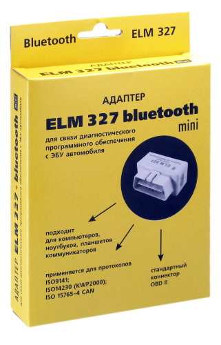 Диагностический адаптер ELM Bluetooth 327 Mini